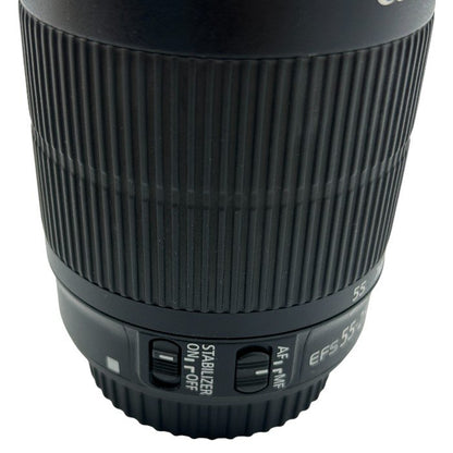 ジャンク品 Canon キヤノン EF-S55-250mm F4-5.6 Is STM ズームレンズ カメラ レンズ 中古 W４