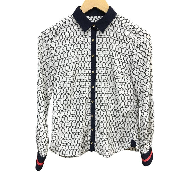 LOVELESS 長袖シャツ レディース オールシーズン ブラウス ホワイト/ネイビー/レッド サイズ34 中古 M1