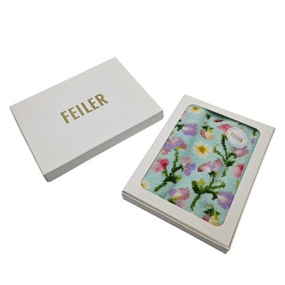 【未使用品】 FEILER フェイラー スウィートスイートピー グリーン ゲストタオル 中古 H４