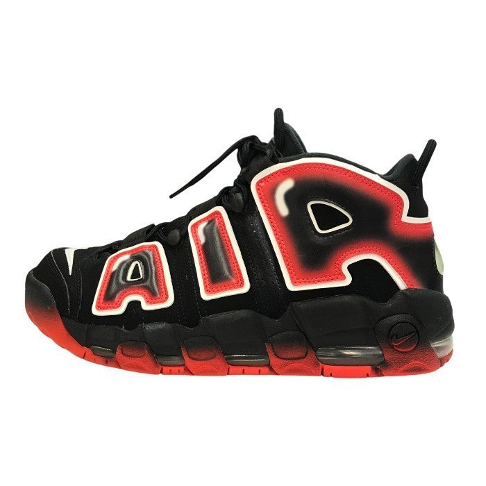 NIKE エア モア アップテンポ 96 スニーカー メンズ ミッドカット バスケット AIR MORE UPTEMPO ブラック/レッド 28.5㎝ CJ6129-001 中古 T1