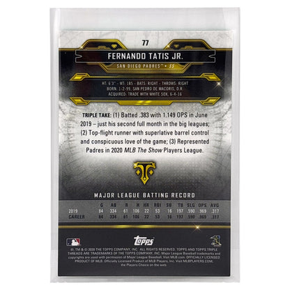 TOPPS MLBカード TRIPLE THREADS FERNANDO TATIS JR. SAN DIEGO PADRES /275 #77 中古 IT1