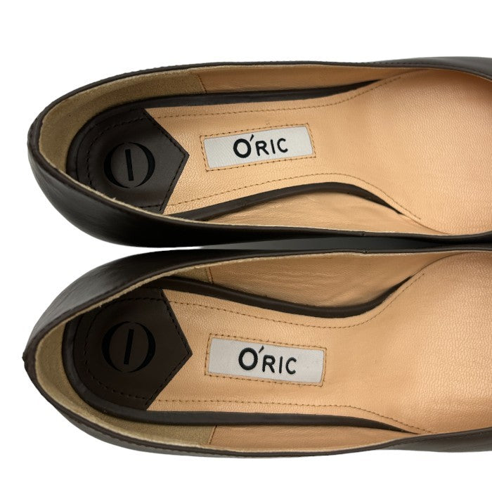 O'RIC オーリック GILLES レディース パンプス 35 1/2 (約22.5cm) 410-31851 ラウンドトゥ グレー 靴 シューズ 中古 W４