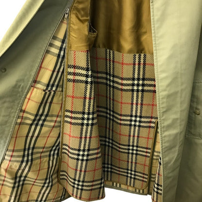Buberrys バーバリー ステンカラーコート メンズ 秋冬 チェック柄 裏地/ライナー ヴィンテージ カーキ 170サイズ 中古 T1
