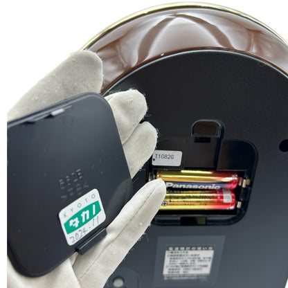 リズム RHYTHM シチズン 置き時計 電波時計 アナログ クリスタル 回転飾り 茶 CITIZEN パルドリームR656 4RY656-023 インテリア おしゃれ 時計 中古 W４