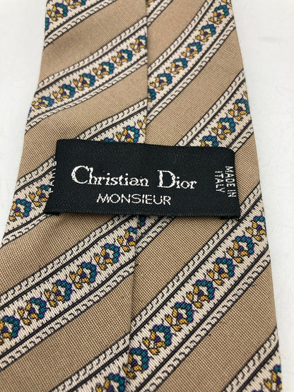 Christian Dior MONSIEUR クリスチャンディオール ムッシュ ネクタイ レジメンタル シルク混 中古 D4