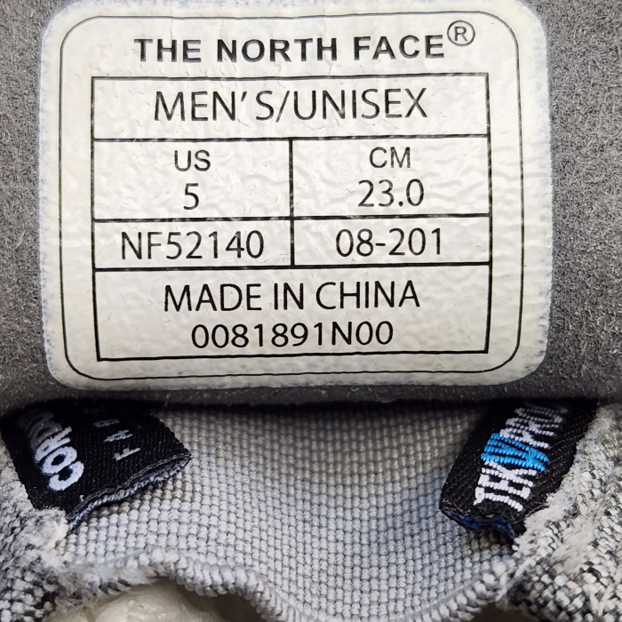 THE NORTH FACE ザノースフェイス シャトル スリッポン レディース ウォータープルーフ 防水 カジュアル スニーカー グレー 23cm NF52140 中古 T1