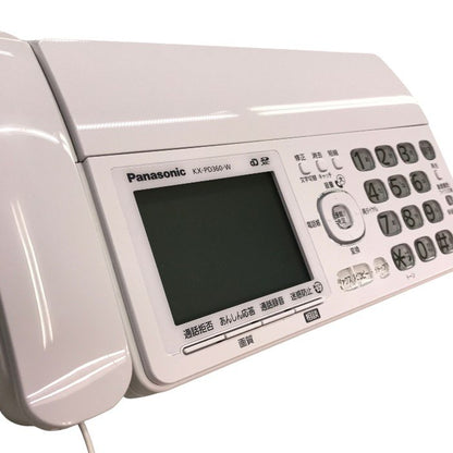 Panasonic パナソニック デジタルコードレス普通紙ファクス 子機1台付き ホワイト FAX ファクシミリ ナンバーディスプレイ/SDカード対応 KX-PD360DL-W 中古 Y1