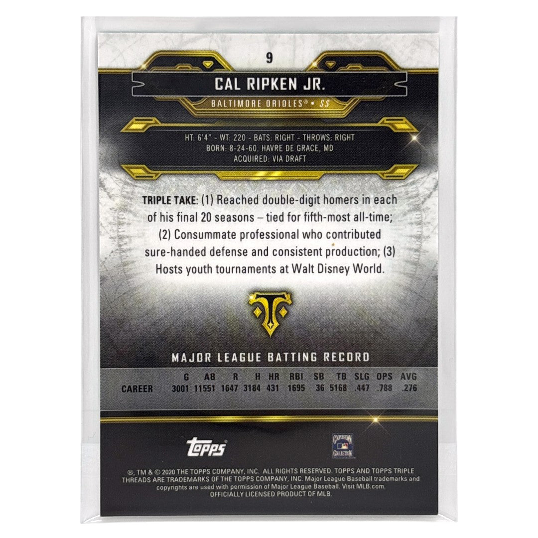 TOPPS MLBカード TRIPLE THREADS CAL RIPKEN JR. BALTIMORE ORIOLES /275 #9 中古 IT1