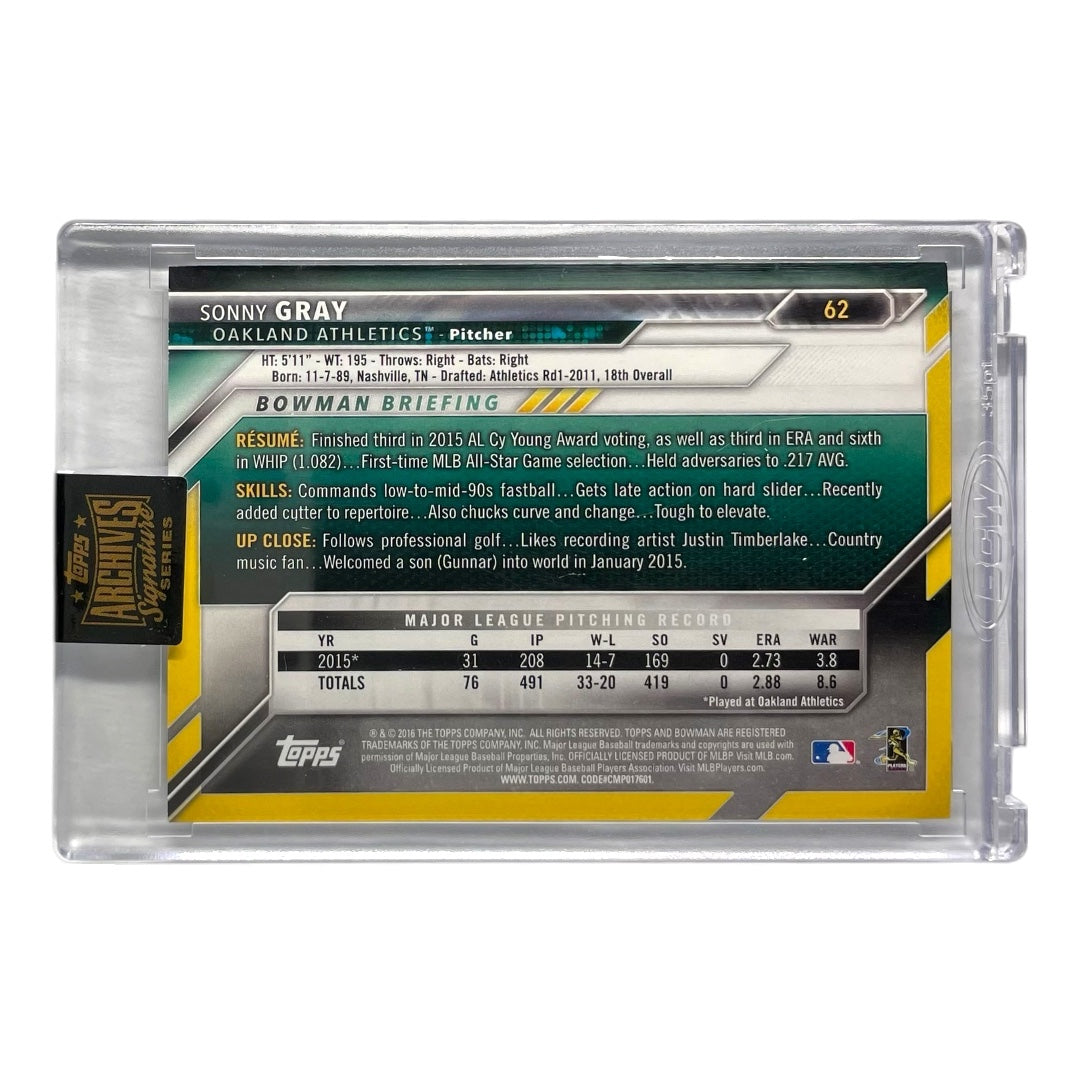 未開封品 TOPPS MLBカード BOWMAN SONNY GRAY OAKLAND ATHLETICS /63 #62 中古 IT2