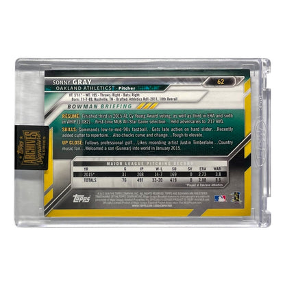 未開封品 TOPPS MLBカード BOWMAN SONNY GRAY OAKLAND ATHLETICS /63 #62 中古 IT2
