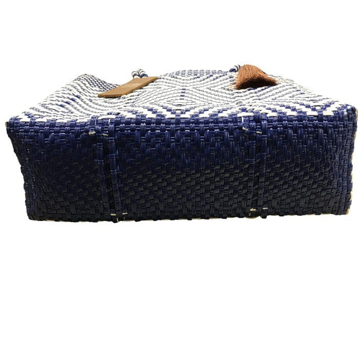 WOVEN ウーヴン メルカドバック レディース ネイビー ホワイト 中古 N1