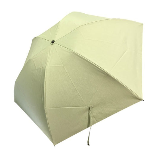 サンバリア100 折りたたみ日傘 完全遮光 3段折 SUN BARRIER 無地 パステルカラー グリーン 中古 T1