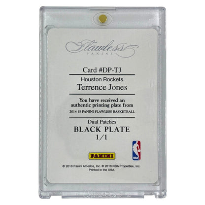 PANINI NBAカード FLAWLESS BLACK PLATE TERRENCE JONES HOUSTON ROCKETS 1/1 #DP-TJ 中古 IT1