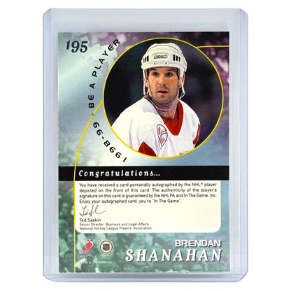 In The Game NHLカード BE A PLAYER BRENDAN SHANAHAN DETROIT RED WINGS #195 中古 IT1