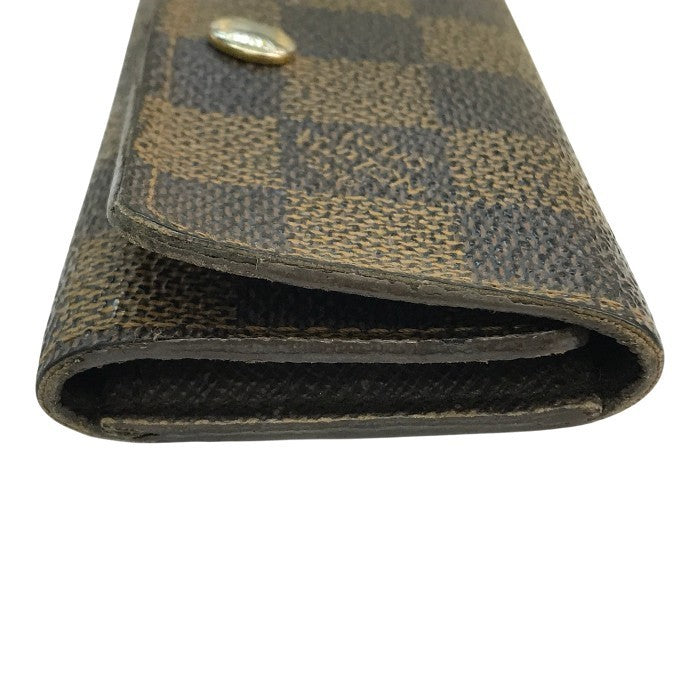LOUIS VUITTON ルイヴィトン ダミエ ミュルティクレ4 キーケース ユニセックス 4連 コンパクト ブラウン N62631 中古 T1