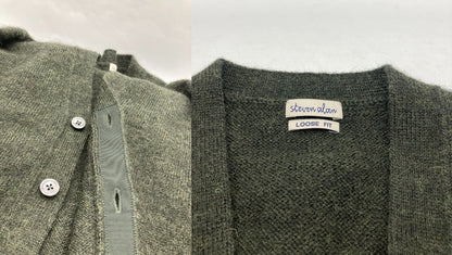 steven alan スティーブンアラン ウール Vネックカーディガン ルーズフィット メンズ サイズS 中古 D4