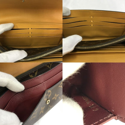 LOUIS VUITTON ルイヴィトン モノグラム ポルトフォイユ サラ テュイルリー 長財布 ユニセックス 二つ折り フラップ ブラウン/ブラック M64120 中古 T1