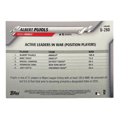 TOPPS MLBカード CHROME ALBERT PUJOLS ANGELS #U-280 中古 IT2
