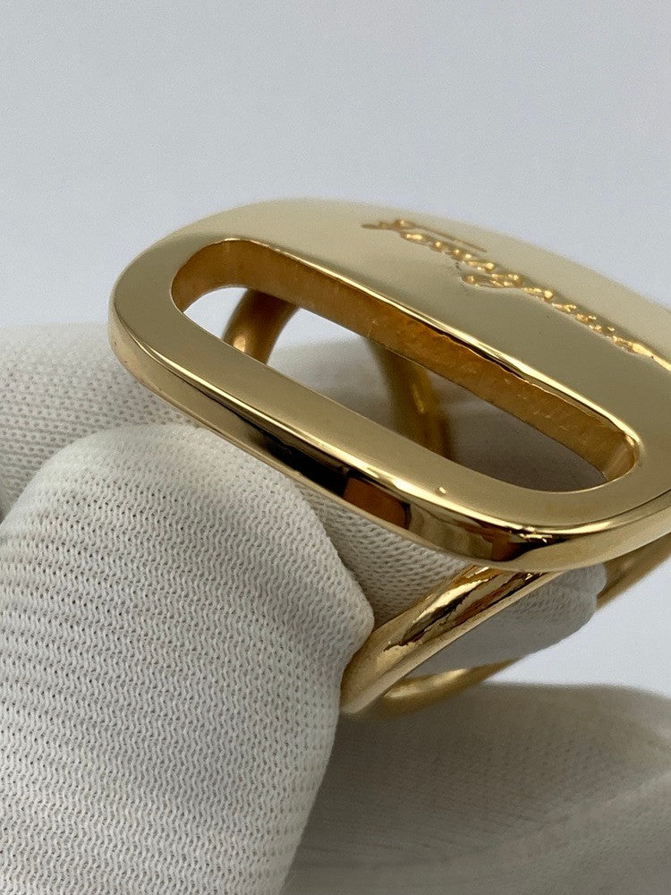 Salvatore Ferragamo フェラガモ スカーフリング 中古 D4