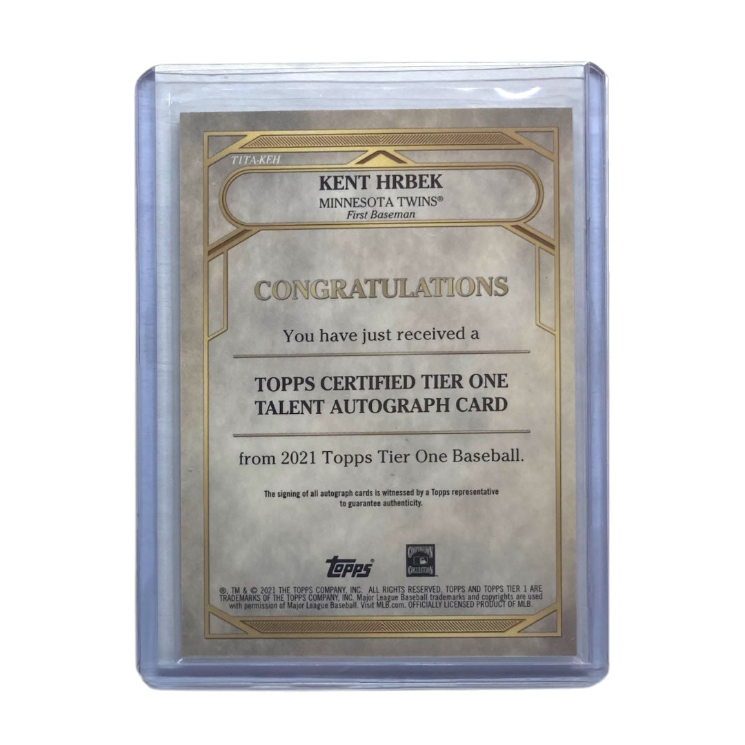 TOPPS MLBカード TIER 1 KENT HRBEK MINNESOTA TWINS /300 #T1TA-KEH 中古 IT2