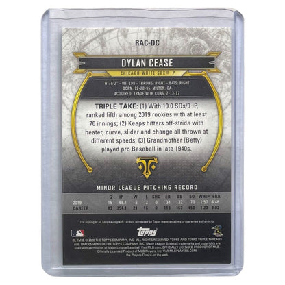 TOPPS MLBカード TRIPLE THREADS DYLAN CEASE CHICAGO WHITE SOX /99 #RAC-DC 中古 IT2