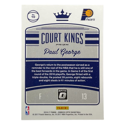PANINI NBAカード DONRUSS OPTIC PRIZM PAUL GEORGE PACERS #10 中古 IT2