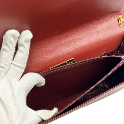 Must de Cartier マストドゥ カルティエ チェーン ショルダー バッグ 鞄 レディース おしゃれ 肩掛け ブランド レザー 中古 W1
