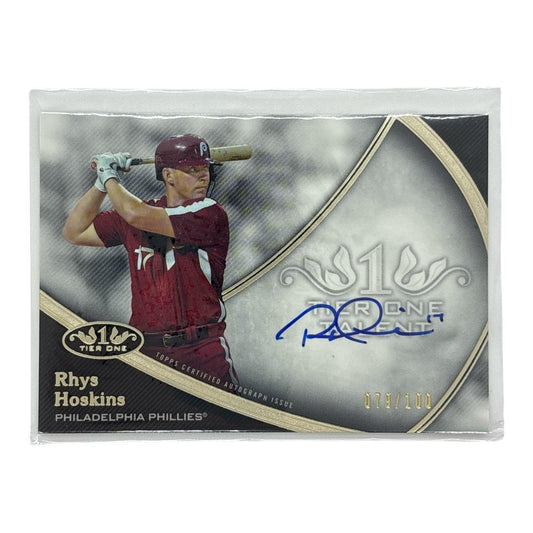 TOPPS MLBカード TIER ONE RHYS HOSKINS PHILADELPHIA PHILLIES 079/100 #T1TA-RHY 中古 IT1
