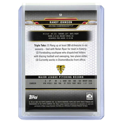 TOPPS MLBカード TRIPLE THREADS RANDY JOHNSON ARIZONA DIAMONDBACKS /50 #51 中古 IT1