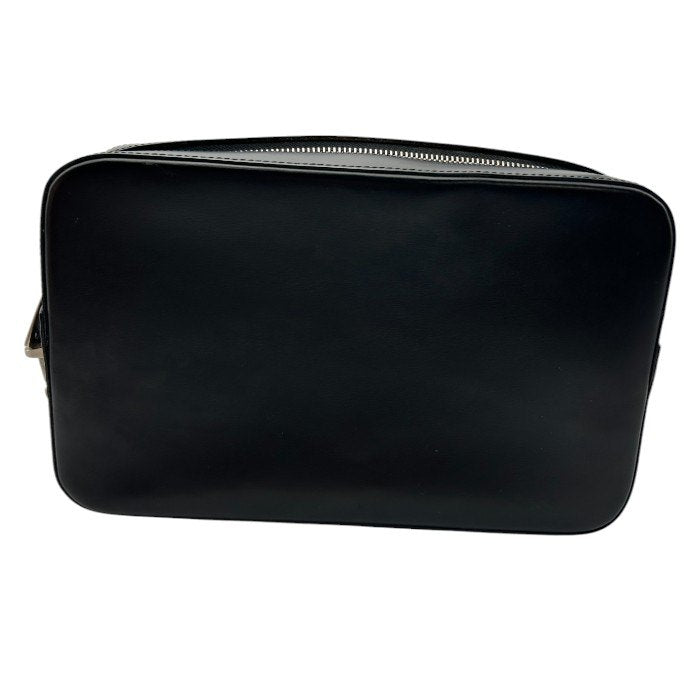 dunhill ダンヒル セカンドバッグ レザー ブラック クラッチバッグ メンズ お出かけ ブランド シンプル 無地 中古 W４