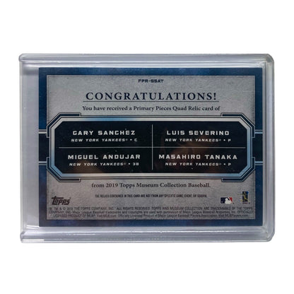 TOPPS MLBカード MUSEUM COLLECTION GARY SANCHEZ MIGUEL ANDUJAR LUIS SEVERINO MASAHIRO TANAKA YANKEES 20/99 #FPR-SSAT 中古 IT2