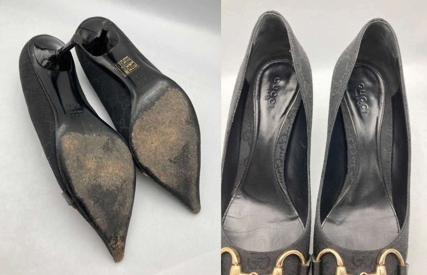 GUCCI グッチ オリジナルGG ホースビット ポインテッドトゥ パンプス 138530 サイズ35 1/2 中古 D4