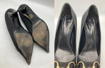 GUCCI グッチ オリジナルGG ホースビット ポインテッドトゥ パンプス 138530 サイズ35 1/2 中古 D4
