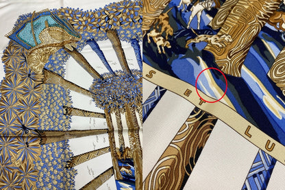 HERMES エルメス カレ90 OMBRES ET LUMIERES 影と光 シルクスカーフ 中古 D4