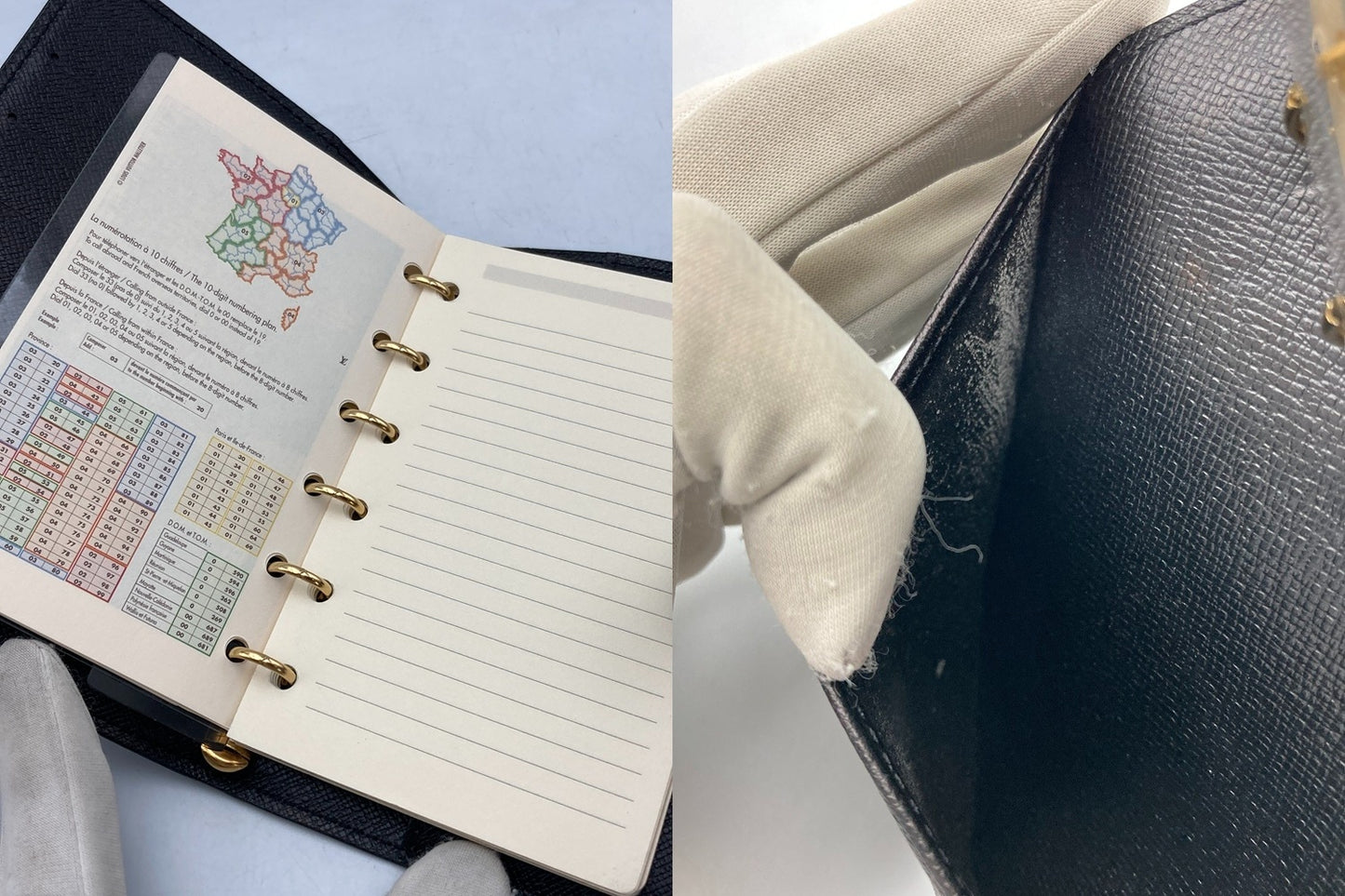 LOUIS VUITTON エピ アジェンダPM 手帳カバー ブラック R20052 リフィルあり 中古 D4
