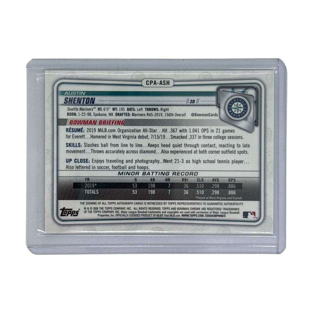 TOPPS MLBカード BOWMAN CHROME 1ST AUSTIN SHENTON SEATTLE MARINERS 35/99 #CPA-ASH 中古 IT1