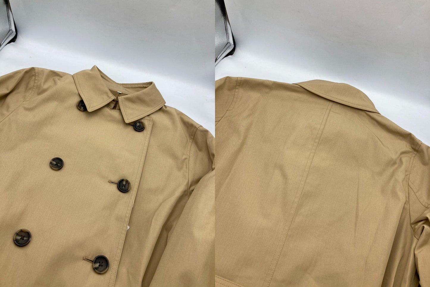 無印良品 撥水 トレンチコート 婦人 ベージュ サイズL 中古 D4