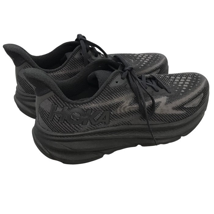HOKA ONE ONE ホカオネオネ ランニングシューズ クリフトン 9/1127895 ブラック 31cm 中古 Y1