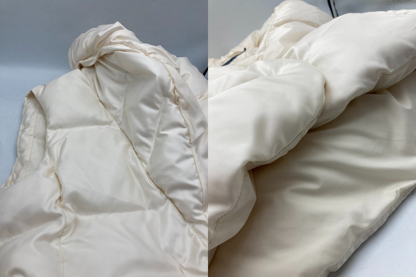 RALPH LAUREN ラルフローレン ショールカラー ダウンベスト ホワイト レディース サイズM 中古 D4