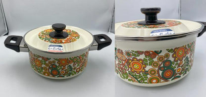 タイガーホーロー モンセーブル オリエント模様 両手鍋＆片手鍋 中古 D4