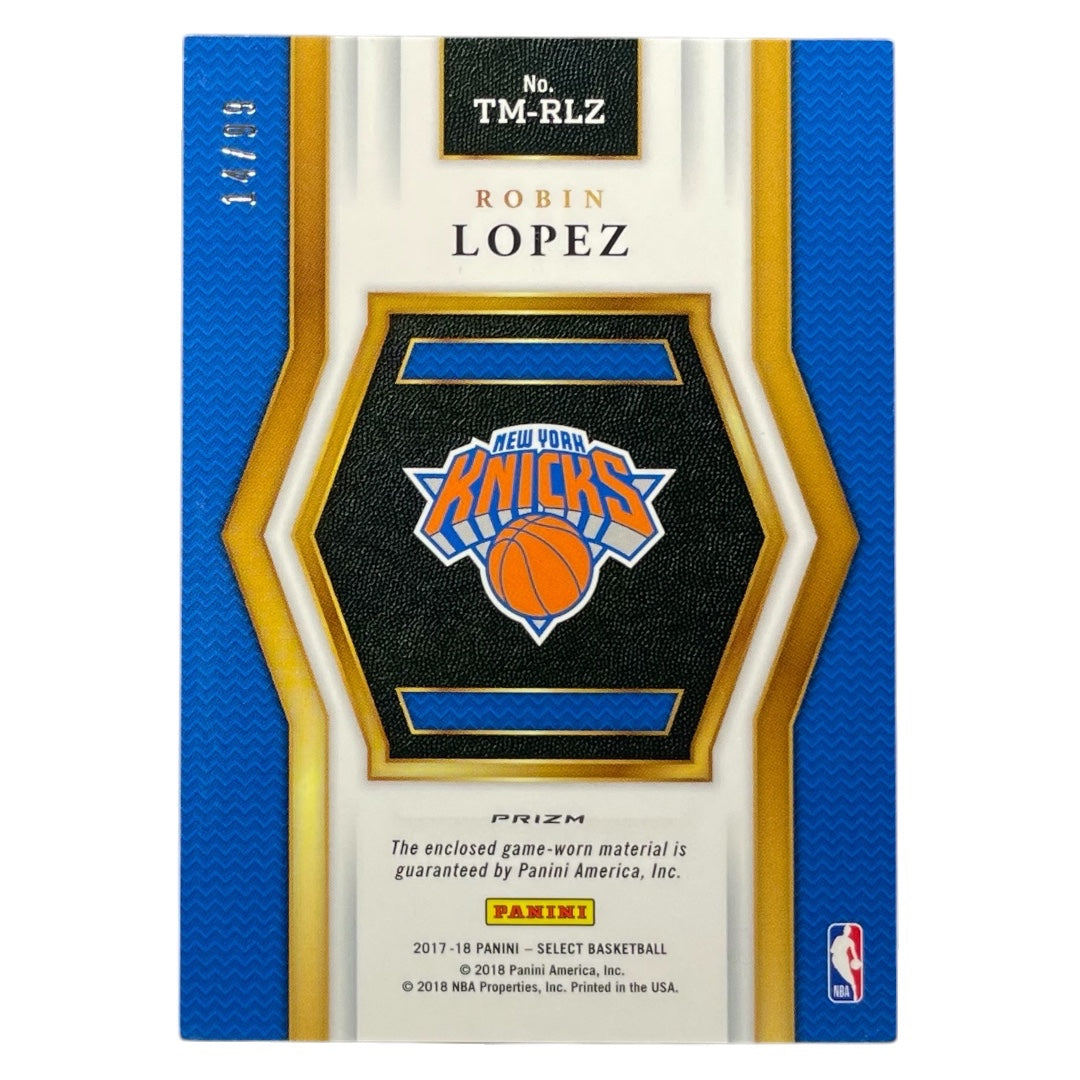 PANINI NBAカード SELECT PRIZM ROBIN LOPEZ NEW YORK KNICKS /99 #TM-RLZ 中古 IT2