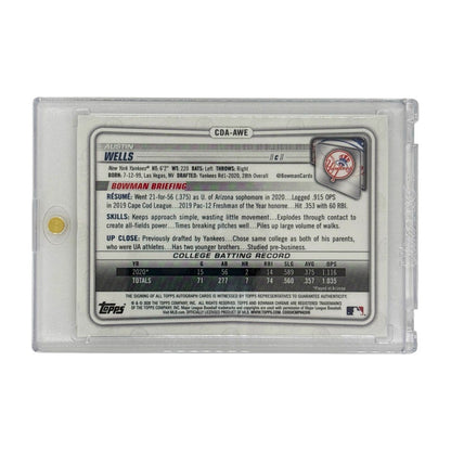 TOPPS MLBカード BOWMAN CHROME 1ST AUSTIN WELLS YANKEES #CDA-AWE 中古 IT1