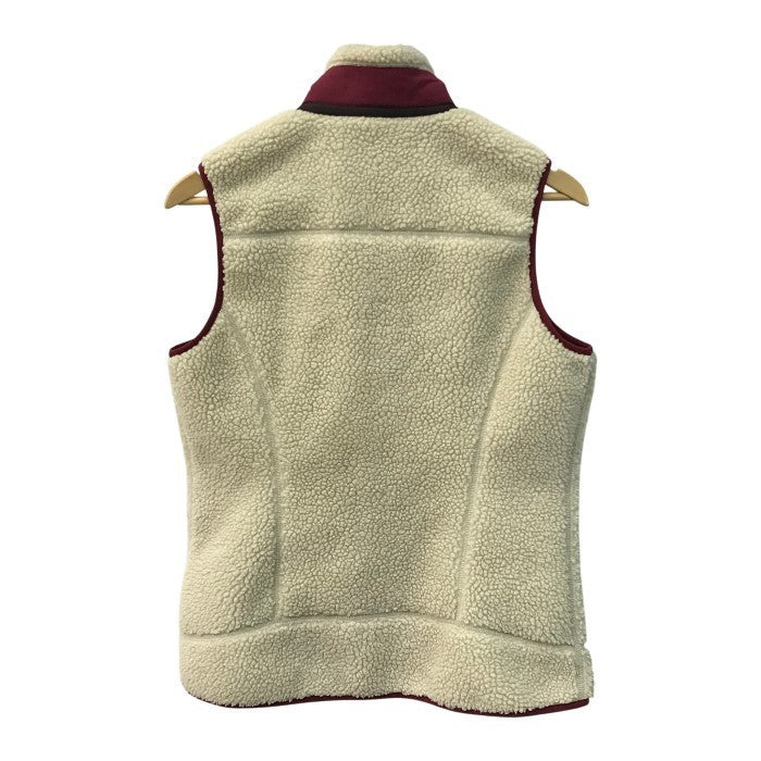 patagonia パタゴニア ウィメンズ クラシック レトロX ベスト レディース フリース 防風 定番 ベージュ/レッド Mサイズ 23083 中古 T1