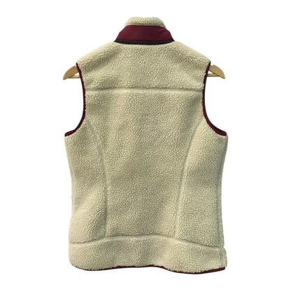 patagonia パタゴニア ウィメンズ クラシック レトロX ベスト レディース フリース 防風 定番 ベージュ/レッド Mサイズ 23083 中古 T1
