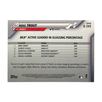 TOPPS MLBカード CHROME MIKE TROUT ANGELS #U-243 中古 IT2