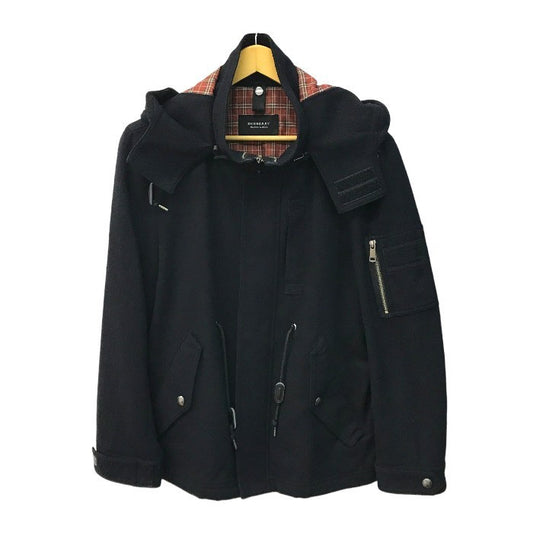 BURBERRY バーバリー ブラックレーベル ウールコート メンズ 冬 BLACK LABEL フード取り外し可 ブラック Mサイズ D1F30-628-28 中古 T1