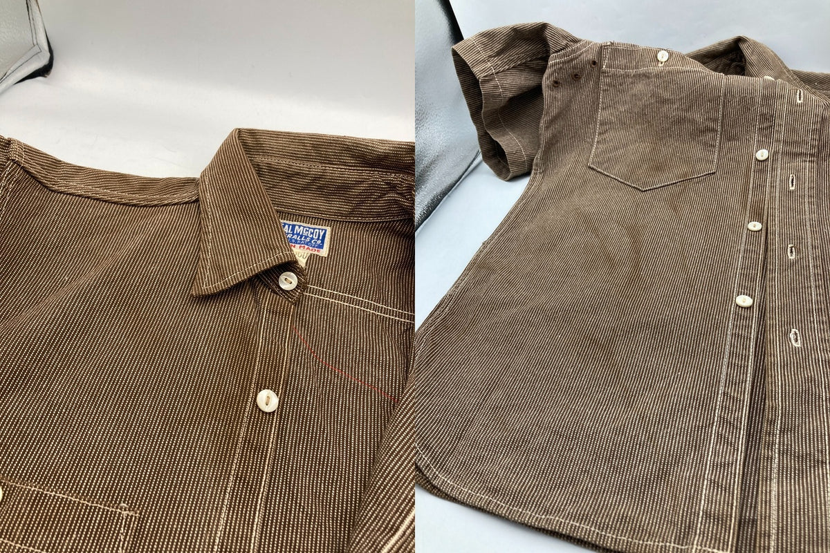 THE REAL McCOY’S ザリアルマッコイズ ワッペン ワークシャツ 半袖 サイズ14 メンズ 中古 D4