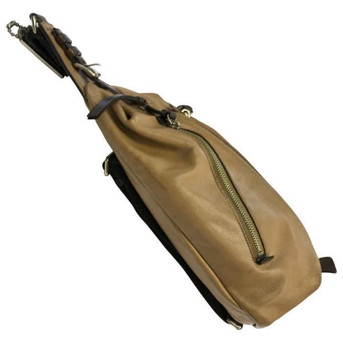 COACH コーチ トンプソン ボディバッグ メンズ レザー ショルダー スリング ベージュ F70360 中古 T1