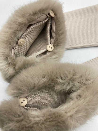 TOCCA トッカ エコファー付 ボレロ カーディガン 488455 グレージュ サイズXS 中古 D4