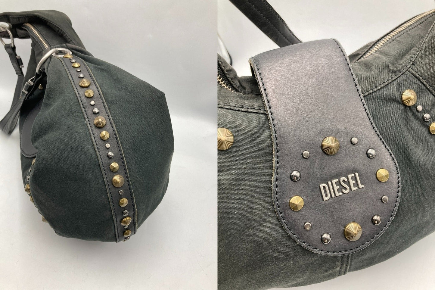 DIESEL ディーゼル スタッズ 2WAY ショルダーバッグ 中古 D4